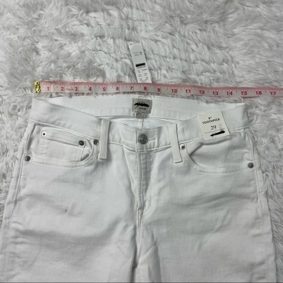 New with Defects J Crew 8” Toothpick Jeans White - Picture 8 of 10